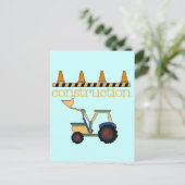 建築バケットローダーTシャツと贈答品 ポストカード (スタンド正面)