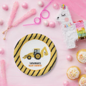 建築バックホベイビーシャワー紙プレート ペーパープレート (パーティー)