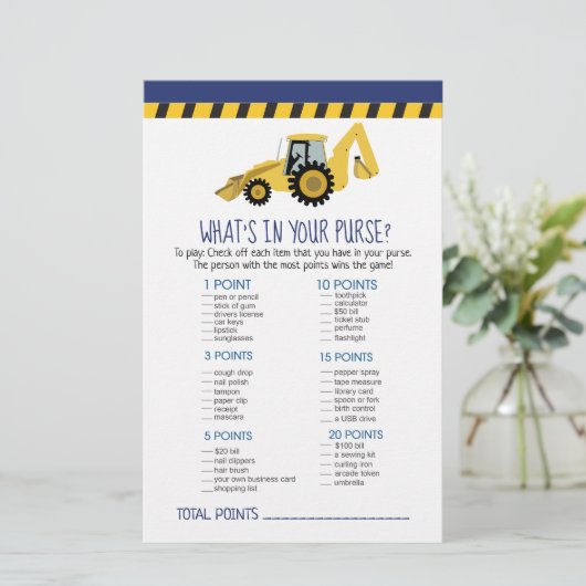 建築バックホーあなたの財布のゲームの中にあるものを (スタンド正面)