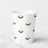 建築バースデーパーティベージュコーン紙カップ 紙コップ (右)