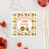 建築バースデーパーティーエイジホワイトナプキンス スタンダードカクテルナプキン (インサイチュ)