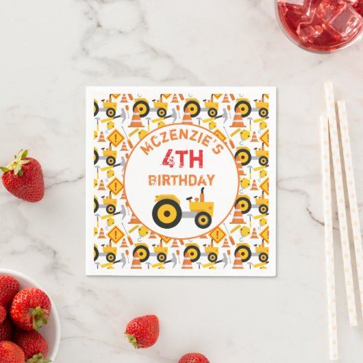 建築バースデーパーティーエイジホワイトナプキンス スタンダードカクテルナプキン (インサイチュ)