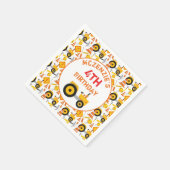 建築バースデーパーティーエイジホワイトナプキンス スタンダードカクテルナプキン (角)