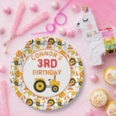 建築バースデーパーティーエイジホワイト紙プレート ペーパープレート (パーティー)