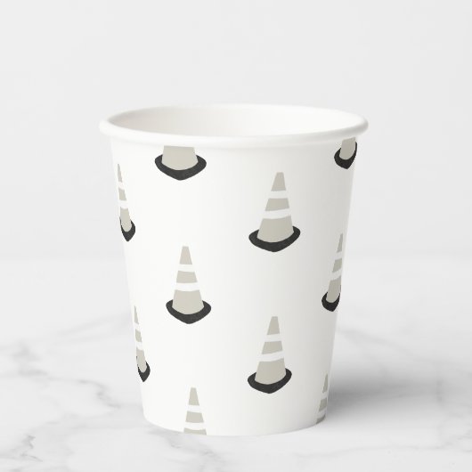 建築バースデーパーティーブラウンコーン紙カップ 紙コップ (正面)