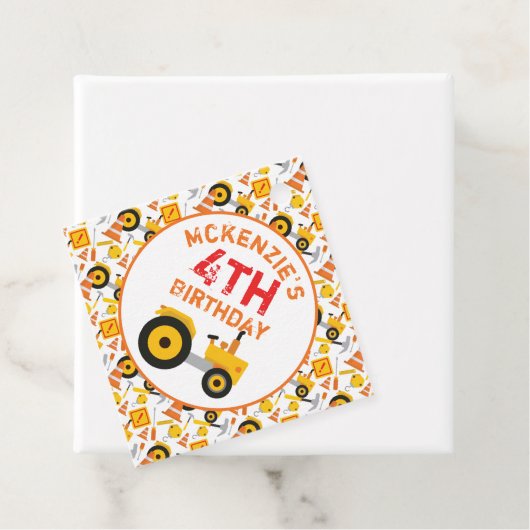 建築バースデーパーティーホワイトメッセージカード フェイバータグ (インサイチュ)