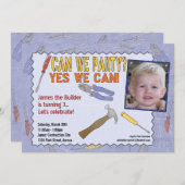 建築パーティの招待状と写真 招待状 (正面/裏面)