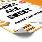 建築パーティーサイン、ベビーシャワーサイン ポスター (角)