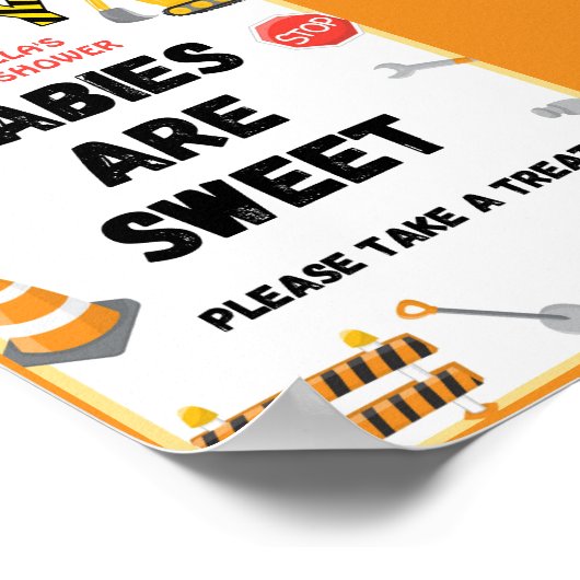 建築パーティーサイン、ベビーシャワーサイン ポスター (角)