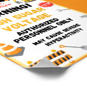 建築パーティーサイン、誕生日、ベビーシャワーPos ポスター (角)