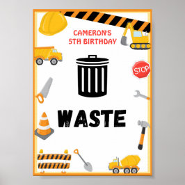 建築パーティーサイン、誕生日、ベビーシャワーPos ポスター