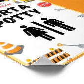 建築パーティーサイン、誕生日、ベビーシャワーPos ポスター (角)