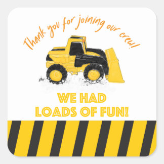 建築パーティーサンキューステッカー スクエアシール