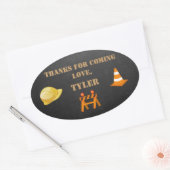 建築パーティーサンキューステッカー 楕円形シール (封筒)