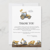 建築パーティートラック誕生日 サンキューカード (正面)