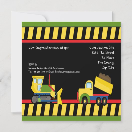 建築パーティー 招待状 (裏面)