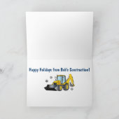 建築ビジネスホリデーカード：バックホー シーズンカード (内部)