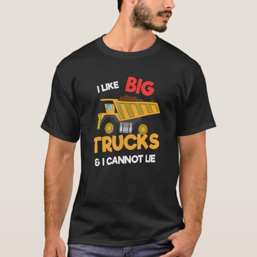 建築ビッグトラック掘削機建物サイト缶 Tシャツ (正面)