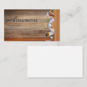 建築ビルダのツール | 木製テーブル 名刺 (正面/裏面)