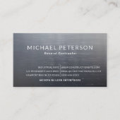 建築ビルダーデベロッパーブラシ仕上げスチールダーク 名刺 (正面)