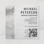 建築ビルダー開発者QRコードフォト スクエア名刺 (正面)