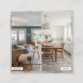 建築ビルダー開発者QRコードフォト スクエア名刺 (裏面)