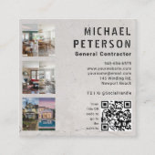 建築ビルダー開発者QRコード3の写真 スクエア名刺 (正面)