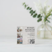 建築ビルダー開発者QRコード3の写真 スクエア名刺 (スタンド正面)