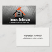 建築ビルドロゴ | メタリック背景 名刺 (正面/裏面)