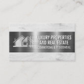 建築ビルドロゴ | 木目の背景 名刺 (正面)