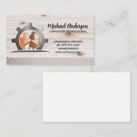 建築ビルド | 木鋼 名刺 (正面/裏面)