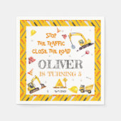 建築ビークルイエローボーイバースデーパーティー スタンダードカクテルナプキン (正面)