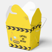 建築ビークルキッズイエローバースデーパーティー フェイバーボックス (オープン)