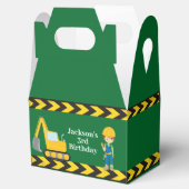 建築ビークルキッズグリーンバースデーパーティー フェイバーボックス (オープン)