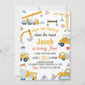 建築ビークルボーイズ誕生日招待状 招待状 (正面)