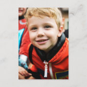 建築ビークル少年の誕生日パーティー サンキューカード (裏面)