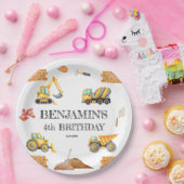 建築ビークル少年の誕生日パーティー ペーパープレート (パーティー)