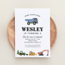 建築ビークル少年の誕生日パーティー