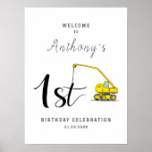 建築ビークル1stバースデーウェルカムサイン ポスター (正面)