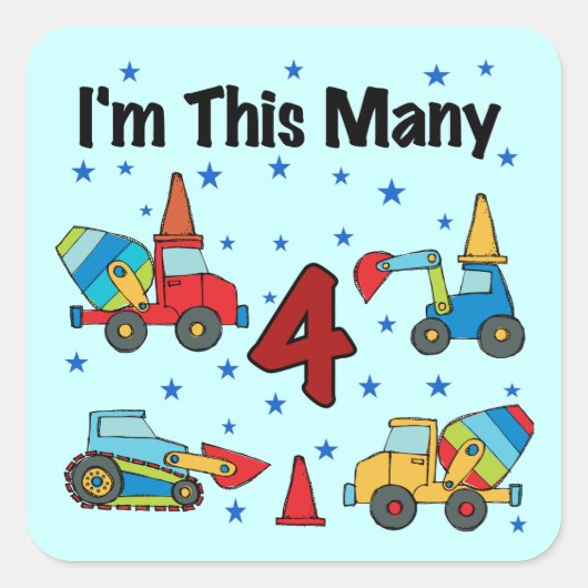 建築ビークル4th誕生日Tシャツ スクエアシール (正面)