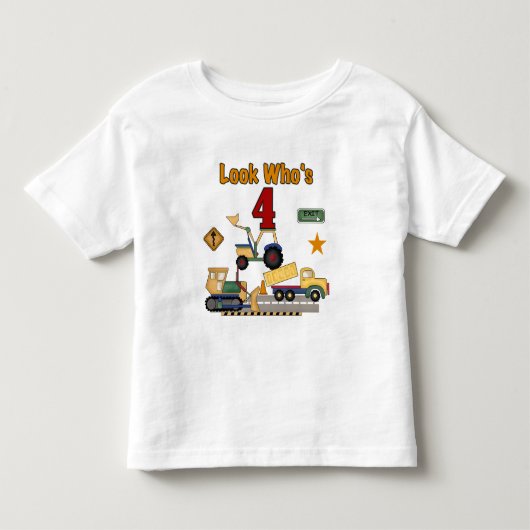 建築ビークル4th誕生日Tシャツ トドラーTシャツ (正面)