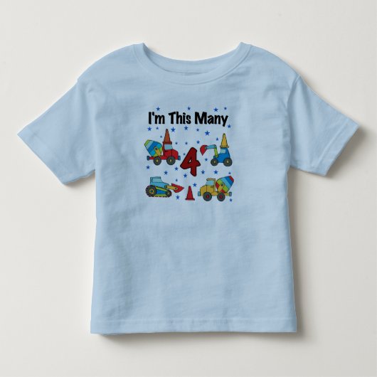 建築ビークル4th誕生日Tシャツ トドラーTシャツ (正面)