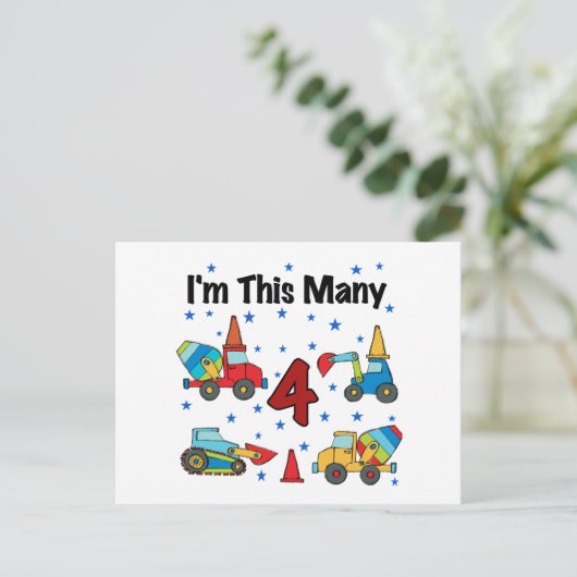 建築ビークル4th誕生日Tシャツ ポストカード (スタンド正面)