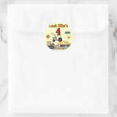 建築ビークル4th誕生日Tシャツ ラウンドシール (バッグ)