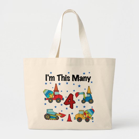 建築ビークル4th誕生日Tシャツ ラージトートバッグ (正面)