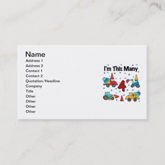 建築ビークル4th誕生日Tシャツ 名刺 (正面)