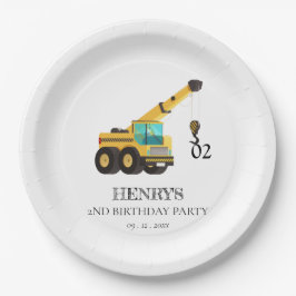 建築ビークルAny Age Birthday Party ペーパープレート