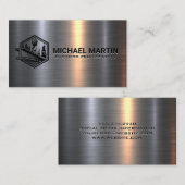 建築ビーム及びウインチ | メタル 名刺 (正面/裏面)