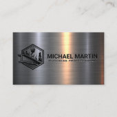 建築ビーム及びウインチ | メタル 名刺 (正面)