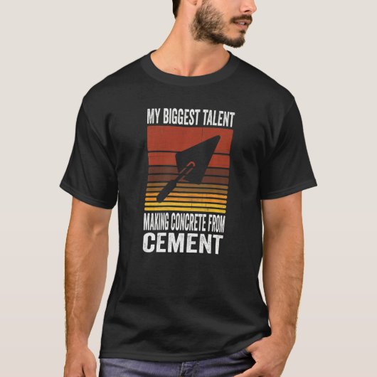 建築フィニッシャ用コンクリートセメント作業者 Tシャツ (正面)